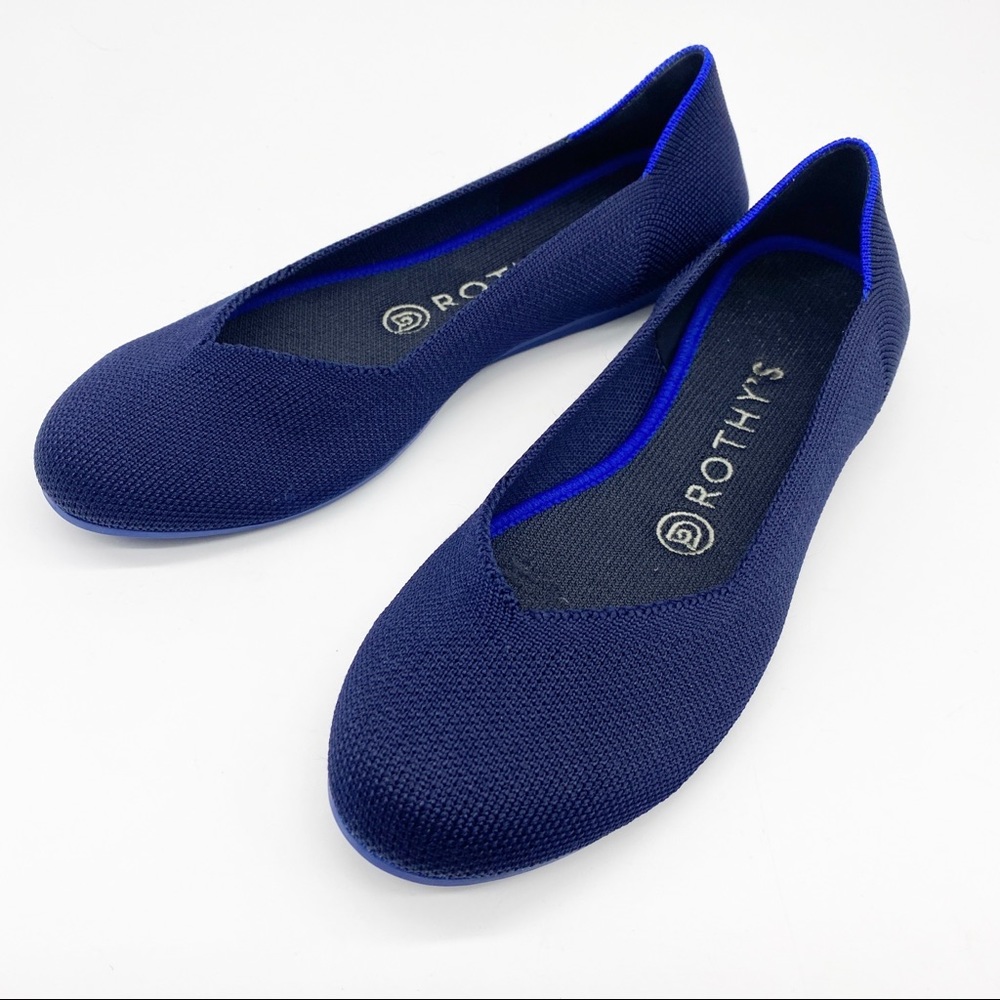 Rothy's Round Toe Flat Maritime Navy Blue